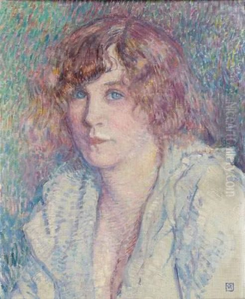 Miss Gertrude Oil Painting by Theo van Rysselberghe