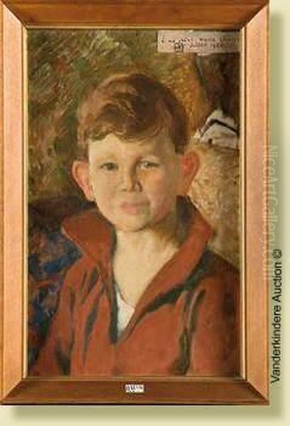 Le Petit Garcon Rouge Oil Painting by Theo van Rysselberghe