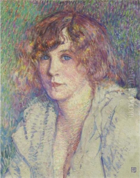 Miss Gertrude Oil Painting by Theo van Rysselberghe