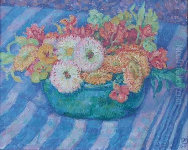 Bouquet Jaune Oil Painting by Theo van Rysselberghe