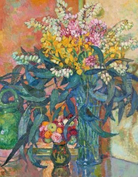 Bouquet De Fleurs, Circa 1912 Oil Painting by Theo van Rysselberghe