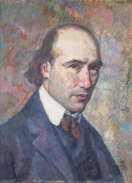 Portrait D'andre Gide Oil Painting by Theo van Rysselberghe