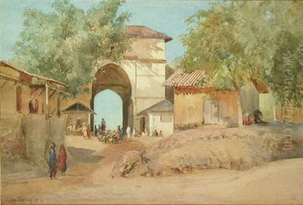 The Khampur Gate, Ahmedabad Oil Painting by John Varley