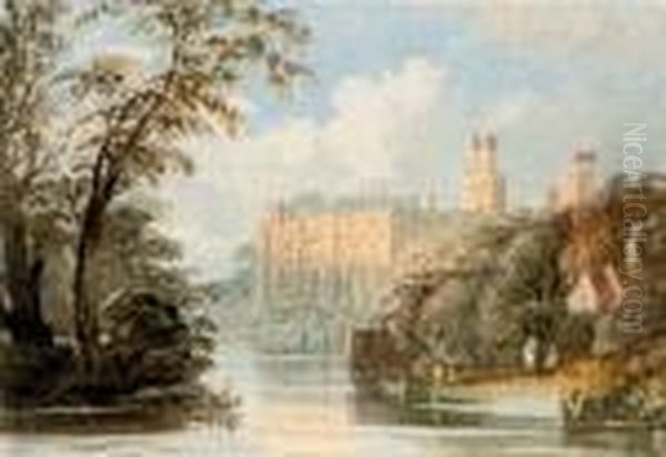 Warwick Castle Oil Painting by John Varley