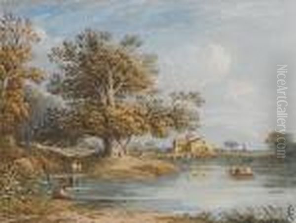 The Old Oak, Windsor Oil Painting by John Varley