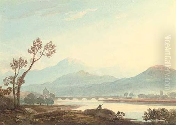 View Of Dolgellau Oil Painting by John Varley