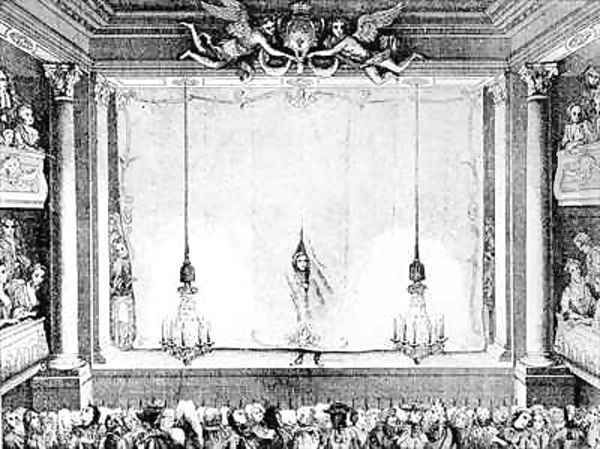 The Comedie Francaise during the Time of Moliere 1622-73 at the Palais Royal Auditorium Oil Painting by Coypel, Charles Antoine