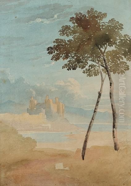 Conway Castle, North Wales Oil Painting by John Varley