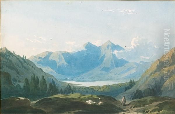 View Of Mount Snowdon Oil Painting by John Varley