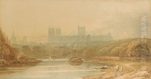 York Minster Oil Painting by John Varley