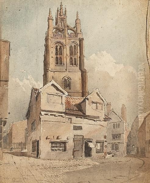 St. Nicholas's Cathedral, Newcastle Oil Painting by John Varley