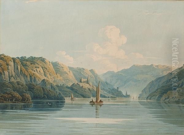 On The Rhine Oil Painting by John Varley