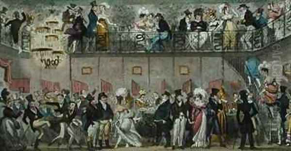 The Royal Saloon Piccadilly Oil Painting by Isaac Robert Cruikshank