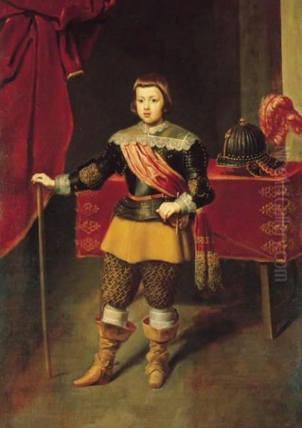 Portrait Of The Infante Baltasar Carlos Oil Painting by Diego Rodriguez de Silva y Velazquez