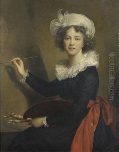 Autoritratto Oil Painting by Elisabeth Vigee-Lebrun