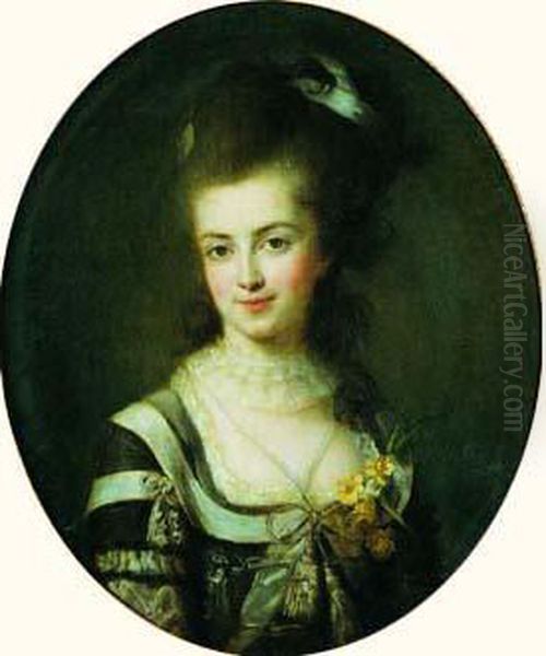 Portrait De Victoire De Bavilliers Comtesse De Bernon De Montelegier Oil Painting by Elisabeth Vigee-Lebrun