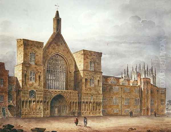 Entrance to Westminster Hall, 1807 Oil Painting by John Coney