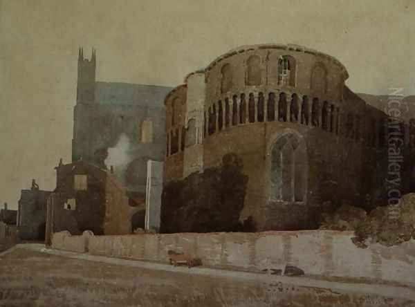 St. Luke's Chapel Norwich Cathedral, 1808 Oil Painting by John Sell Cotman