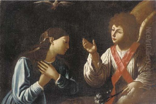 The Annunciation Oil Painting by Aubin Vouet