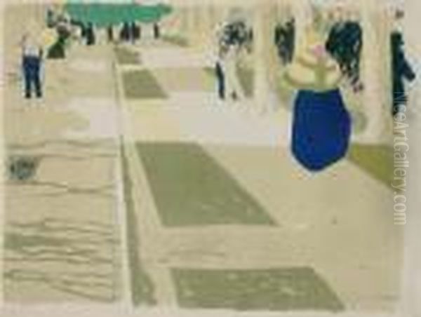 L'avenue, From Paysages Et Interieurs Oil Painting by Jean-Edouard Vuillard