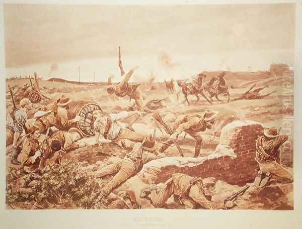 Mafeking 1900, Boer War Oil Painting by Richard Caton Woodville