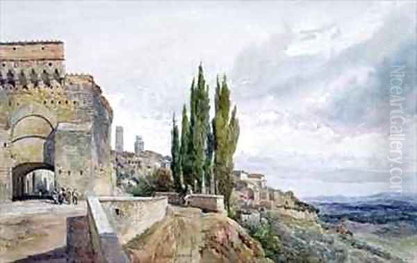 The Ruins of the Roman Theatre at San Gimignano Oil Painting by John Fulleylove