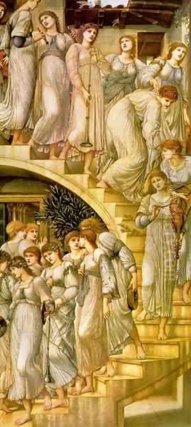 The Golden Stairs 1872-80 Oil Painting by Sir Edward Coley Burne-Jones