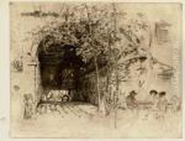 The Traghetto, From Twelve Etchings Oil Painting by James Abbott McNeill Whistler