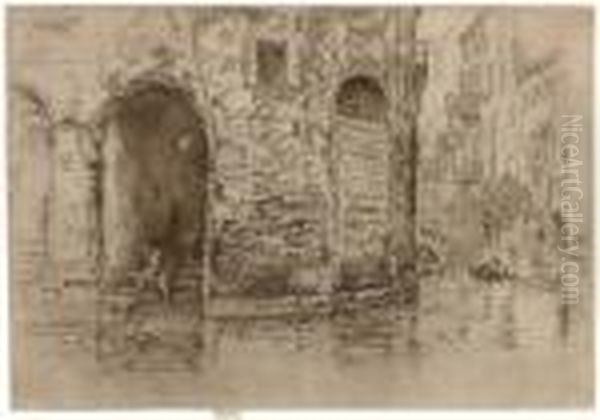 The Two Doorways, From Twelve Etchings Oil Painting by James Abbott McNeill Whistler