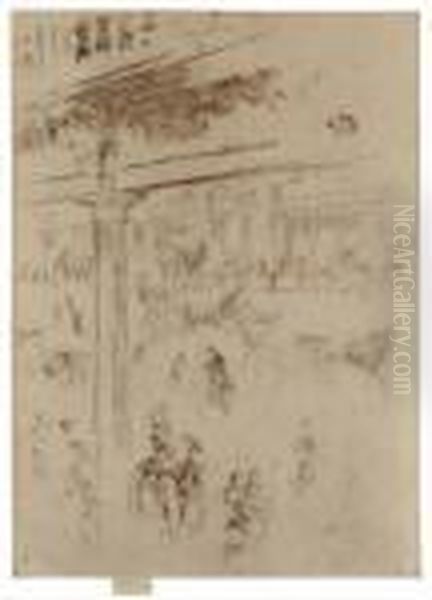 Regent's Quadrant Oil Painting by James Abbott McNeill Whistler