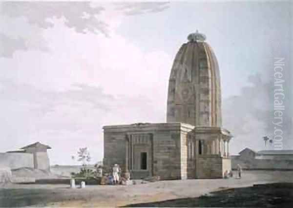 Hindoo Temple at Deo in Bahar Oil Painting by Thomas & William Daniell