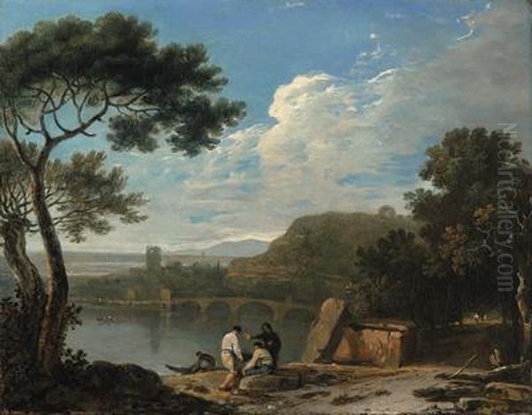 Lake Avernus Oil Painting by Richard Wilson