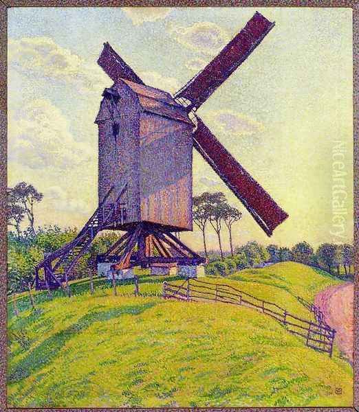 The Mill at Kelf Oil Painting by Theo van Rysselberghe