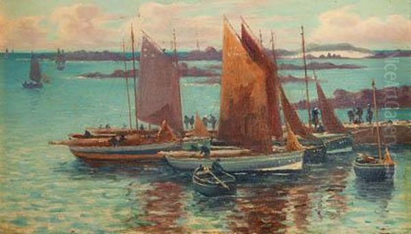 Puerto De Valendam, Holanda Oil Painting by Alvaro Alcala Galiano Y Vildosola