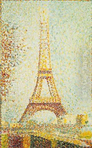 The Eiffel Tower 1889 Oil Painting by Georges Seurat