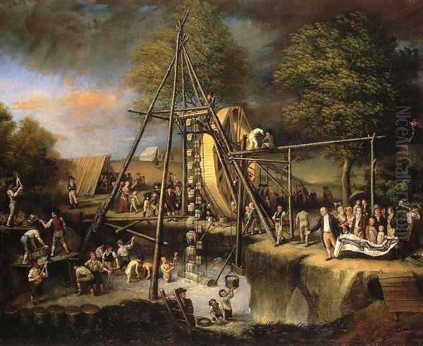 Disinterment of the Mastodon 1806-08 Oil Painting by Charles Willson Peale