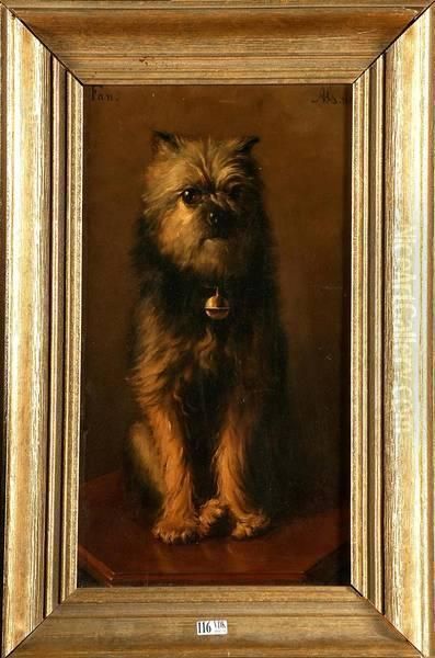 Portrait Du Chien Fan Oil Painting by Peder Als