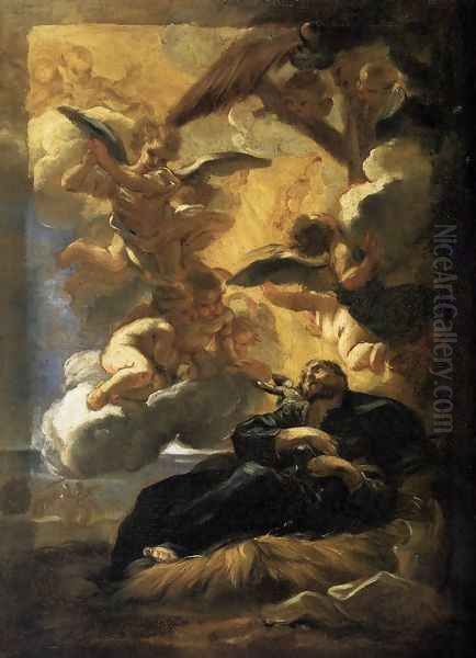 The Vision Of St Francis Xavier 1675 Oil Painting by Baciccio II