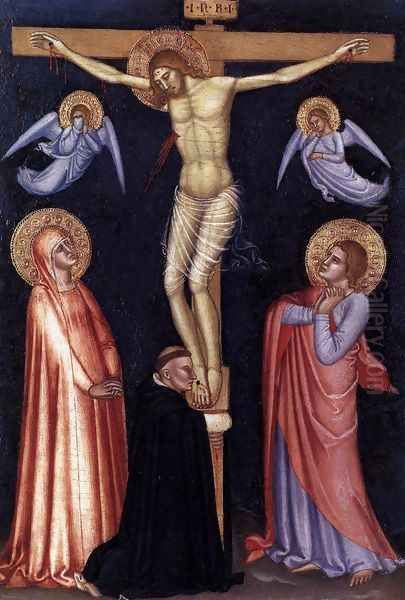 Crucifixion 1370 Oil Painting by Andrea Bonaiuti da Da Firenze