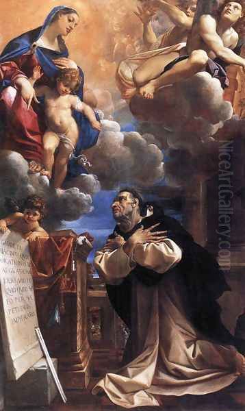 The Virgin Appearing to St Hyacinth 1594 Oil Painting by Lodovico Carracci