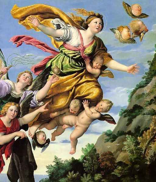 The Assumption of Mary Magdalene into Heaven 1620 Oil Painting by Domenico Zampieri (Domenichino)