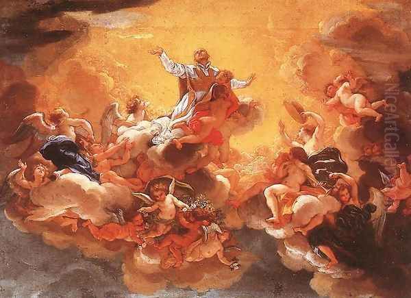 Apotheosis of St Ignatius c. 1685 Oil Painting by Baciccio II