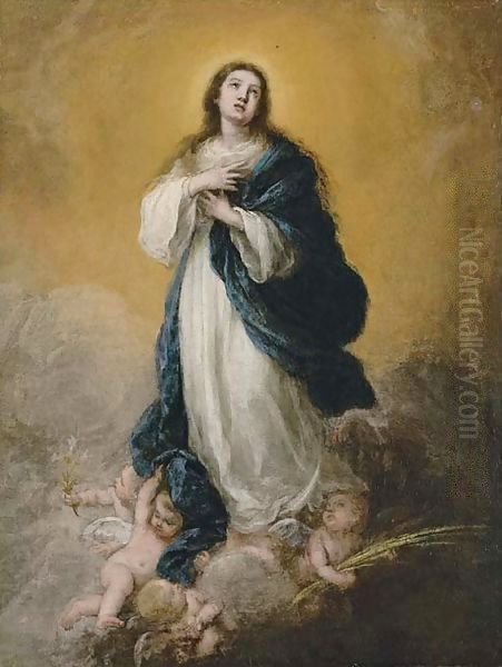 Immaculate Conception c. 1678 Oil Painting by Bartolome Esteban Murillo