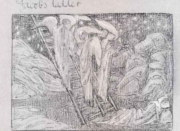 Jacob's Ladder Oil Painting by Sir Edward Coley Burne-Jones