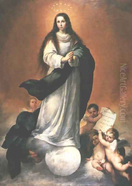 Immaculate Conception 1670 Oil Painting by Bartolome Esteban Murillo