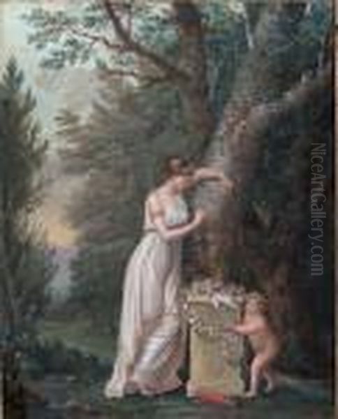 Le Chiffre D'amour Oil Painting by Joseph Francois Baudelaire