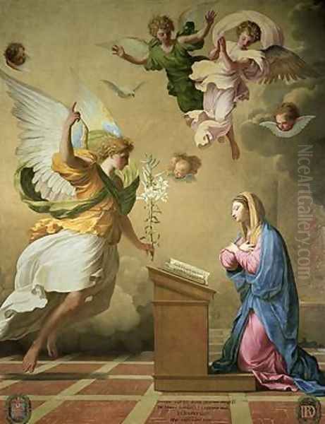 The Annunciation Oil Painting by Eustache Le Sueur