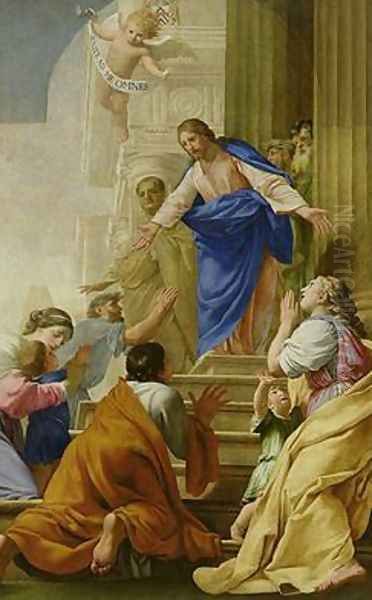 Venite as me Omnes Oil Painting by Eustache Le Sueur