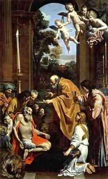 The Last Sacrament of St Jerome Oil Painting by Domenico Zampieri (Domenichino)