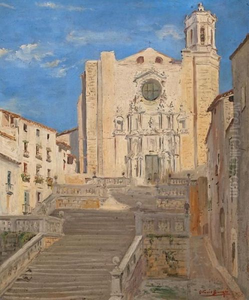 Catedral De Gerona Oil Painting by Octavio Bianqui